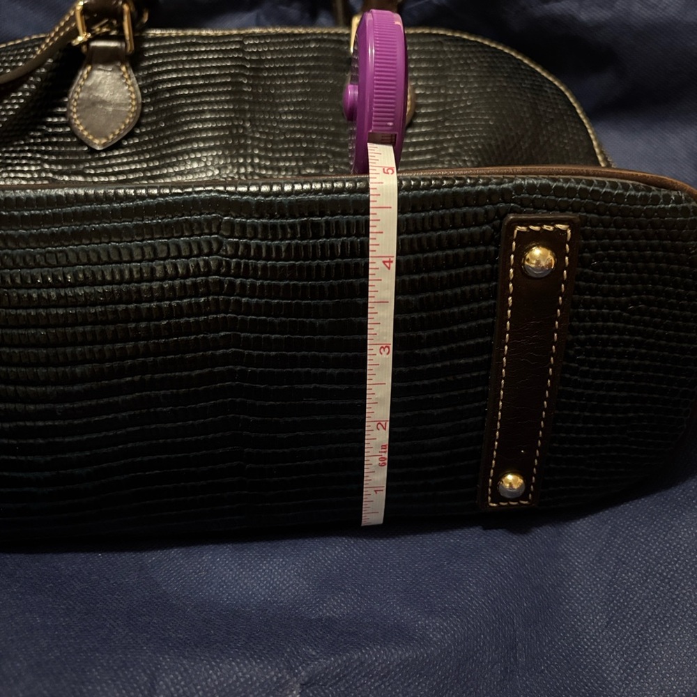 Dooney & Bourke blue and Brown Satchel (zipzip) - Picture 7 of 11